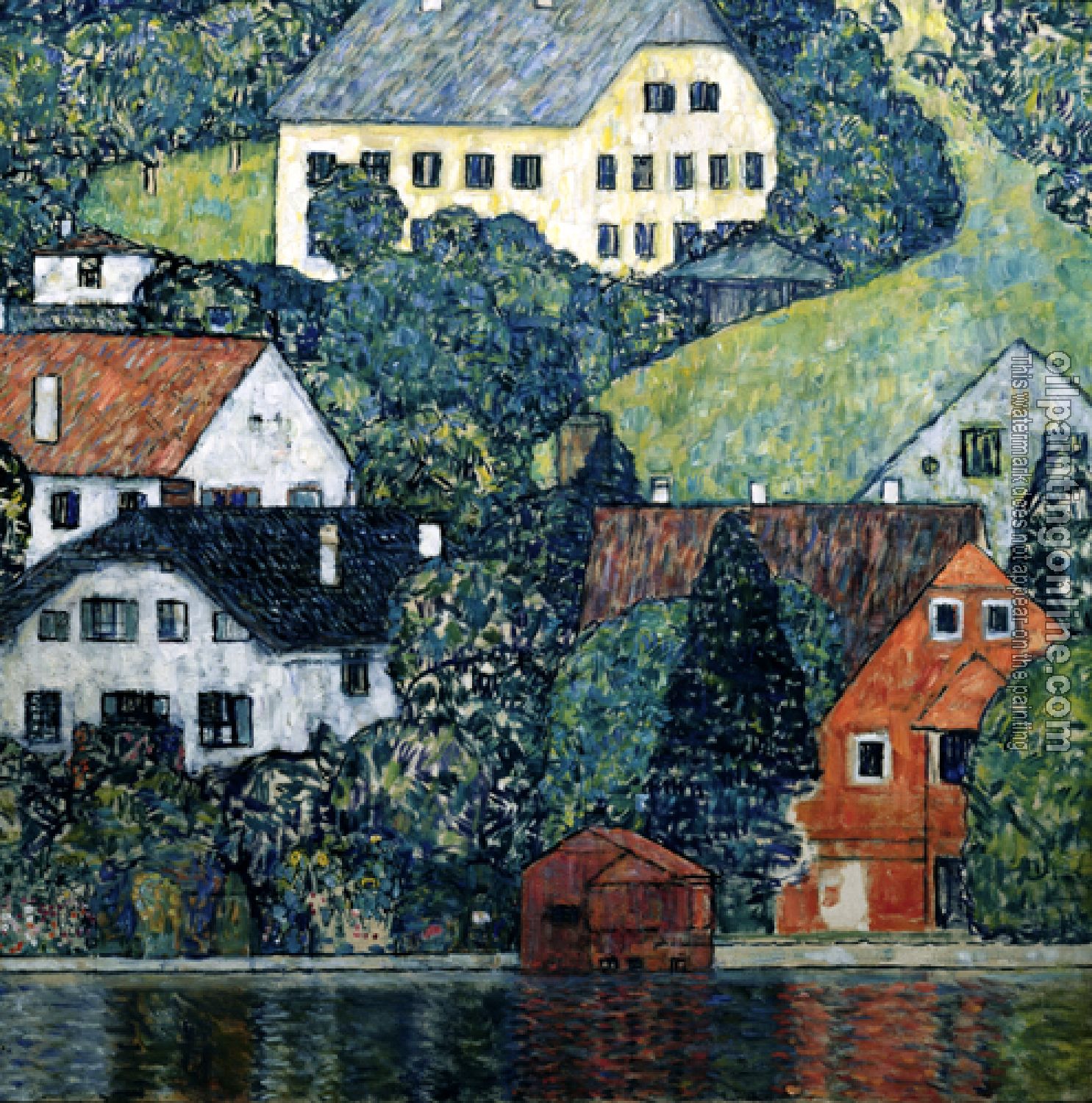 Klimt, Gustav - Houses in Unterach on Attersee Lake